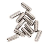 KIMISS Viti per Altezza Sella da 12 Pezzi per Ponte per Chitarra Elettrica, Set di Regolazione in Metallo per Parti di Riparazione per Chitarra, Resistente Alla Corrosione e Design Robusto (SILVER)