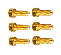 KIMISS Viti per Ponte Tremolo per Chitarra - Viti di Bloccaggio per Corde a Testa Esagonale da 6 Pezzi per Chitarra Elettrica, Acciaio Inossidabile Resistente (GOLD)