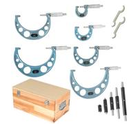 kimllier 6Pcs C-Type 0-6 Pollici Fuori Micrometro Precisione Set Di Utensili Di Precisione Micrometro 0.0001 Pollici Per Il Lavoro Di Misura Di Precisione