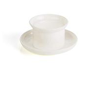 Kimmel 21-000-2301 - Set di 2 portauovo con piattino, in plastica, colore: Bianco