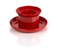Kimmel 21-000-2303 - Set di 2 portauovo con piattino, in plastica, colore: Rosso