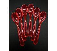 Kimmel 21-000-3314-1 - Cucchiaini in plastica per uova, 6 pezzi, colore: Rosso trasparente