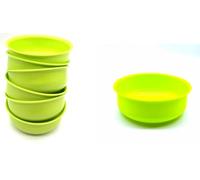 Kimmel 6 ciotole da 200 ml, per composte, per dessert, per feste, per bambini, da campeggio, in plastica, riutilizzabili, colore limone