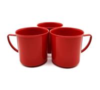 Kimmel Set di 3 tazze in plastica per bambini, 180 ml, colore: rosso
