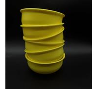 Kimmel Set di 6 ciotole da 200 ml, colore giallo, ciotola per composte, ciotola per dessert, ciotola per cereali, stoviglie per bambini, stoviglie in plastica