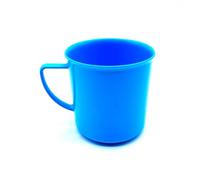 Kimmel Tazza da tè con manico, riutilizzabile, infrangibile, 180 ml, in plastica, colore: azzurro