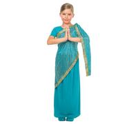 Kimokawaii Costume da Bollywood turchese per bambini (5-6 anni)