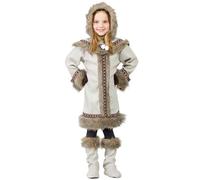 Kimokawaii Costume da eschimese per bambina (5-6 anni)
