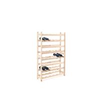 Kimono Casa Cantinetta, Portabottiglie Legno Cantinetta per 48 Bottiglie Vino e Acqua, H120 x L78 x P25 cm