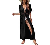 Kimono Copricostume Donna Cardigan Lungo Retro Stampa Floreale Bikini Cover Up Maniche Lunghe Coprivostume Elegante Copricostumi da Bagno Estate Beachwear Womens Chiffon/Rayon Beach Camicette Kimono