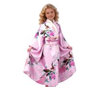 Kimono Costume Bambina Vestaglia Seta Stampa Floreale