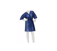 KIMONO DONNA MONOUSO CAMICE IN TNT PER PARRUCCHIERE E ESTETISTA 10 pz DIVISA DA LAVORO USA E GETTA (BLU)