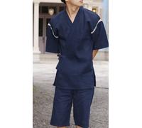 Kimono estivo giapponese JINBEI da uomo indossa Topps Half Pants di JAPAN #8 ...