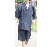 Kimono estivo giapponese JINBEI da uomo Topps Half Pants JAPAN 0809 #13 Navy St