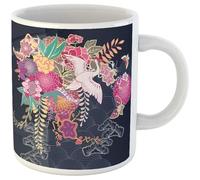 Kimono Giapponese Con Motivo Floreale E Bird, Cultura Orientale Asiatica, Giappone Tazze Da Tè Ceramica Tazza Colazione Durevole Tazza Mug Regali Divertenti Per Fidanziati Ufficio 330Ml