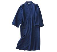 Kimono Giapponese da Uomo in Cotone a Doppia Garza Vestaglia Plus Size Abbigliamento Zen Abbigliamento taoista M-L