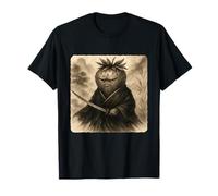 Kimono Guerriero Samurai Fragola Zen Sumi-E Vintage Maglietta