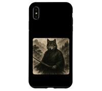 Kimono Katana Wolf Samurai Warrior Zen Sumi-E Vintage Custodia per iPhone XS Max
