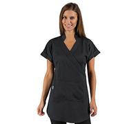 Kimono Tahiti Nero Elegante Scollo Coreano Con Scollatura A V 004571 (M)