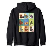 Kimono Vintage Giapponese Ukiyo-e Golden Retriever Felpa con Cappuccio