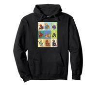 Kimono Vintage Giapponese Ukiyo-e Golden Retriever Felpa con Cappuccio