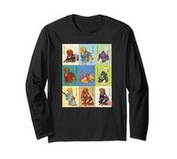 Kimono Vintage Giapponese Ukiyo-e Golden Retriever Maglia a Manica