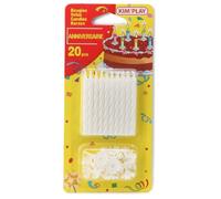 Kim'Play 610, Confezione da 20 candeline, Colore: Bianco