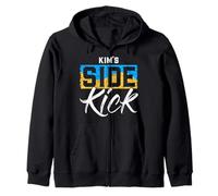 KIM'S Side Kick T-Shirt Nome Kim Felpa con Cappuccio