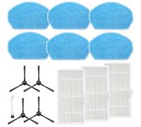 KimSin accessori di ricambio per Cecotec Conga 999 Origin, per EICOBOT BR150 aspirapolvere, 6 panni + 3 HEPA filtri + 4 spazzole laterali + 1 spazzola per la pulizia