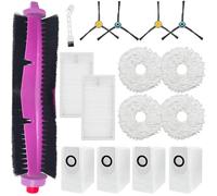KimSin accessori di ricambio per Eureka J12 Ultra, per Midea V12 aspirapolvere robot, Spazzola Principale + 4 Panni + 4 Sacchetti + 4 spazzole Laterali + 2 Filtro