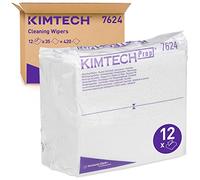 Kimtech Pure panni di microfibra 7624 - 35 fogli a 1 velo piegati in quattro di colore bianco per confezione (il pacco contiene 12 confezioni)