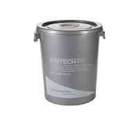 KIMTECH* Secchiello per panni per lucidare 7213 - 1 secchiello grigio con 300 panni di colore bianco