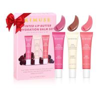 KIMUSE Burro Labbra Colorato Set 3 Pezzi, Balsamo Idratante Effetto Gloss