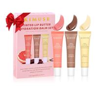 KIMUSE Burro Labbra Colorato Set 3 Pezzi, Balsamo Idratante Effetto Gloss