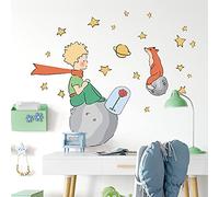 kina - Adesivo Murale Bambini Decorazione Parete Cameretta R00587 - Eco-Tessuto, Ecologico Anallergico, Riposizionabile, Effetto Carezza, Asilo Nido - Grafica Piccolo Principe e Misura 90x30 cm