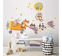 Kina - EcoTessuto Adesivo | Riposizionabile | Ecologico Anallergico | Piccolo Principe | Effetto Carezza | Adesivi Murali Bambino | R00502 | Decorazione Murale Cameretta | Asilo Nido |120x30 cm