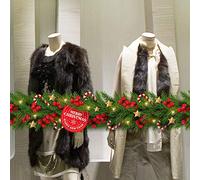 Kina - FVNT0027 2pz 130x30 cm Fasce Decorazione Natale Adesivi Ghirlande Natale ing Merry Christmas Buone Feste Happy New Year Vetrine Negozi Trasparente Removibile Riposizionabile