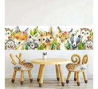 kina - SM0032 Adesivi Murali Fasce per Camerette Bambini - Grafica Bosco Greche Protezione e Decorazione Pareti Rivestimento Mobili Tavoli e Armadi 60x130 cm