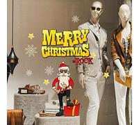 kina - UVNT0113 Vetrofanie Natalizie Adesivi Decorazione Vetrine Negozi Trasparente Removibile Riposizionabile - Babbo Natale Ing Merry Christmas Buone Feste Happy New Year 90x35 cm