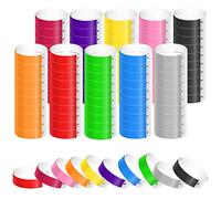 KINBOM 1100 Pezzi Braccialetti di Identificazione, Braccialetti Carta Impermeabili Braccialetti per Eventi Braccialetti Colorati per Feste da Polso Braccialetti per Eventi Festival Mostre (10 Colori)