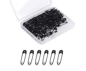 KINBOM 120 Pezzi 19 mm Spille da Balia, Mini Spille da Balia Spille da Balia in Metallo per Cucito Artistico e Creazione di Gioielli (Nero)