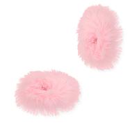 KINBOM 2 Pezzi Elastico per Capelli in Pelliccia di Coniglio in Peluche, Elastici Soffici Elastici Elastici Coca di Cavallo Accessori per Capelli (Rosa Chiara)