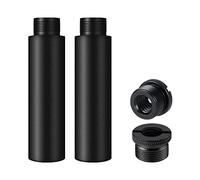 KINBOM 2 Pezzi Tubi di Prolunga Microfono, 1,5cm Asta di Prolunga Microfono con 2 Pezzi 1-1,5cm Adattatori per Aste per Microfono per Aste da Braccio (Nero)