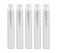 KINBOM 5 Pezzi 8ml Atomizzatore di Profumo, Plastica Opaca Flaconi Spray Ricaricabile per Viaggi Nebbia Fine Flaconi Spray Vuoti per Capelli Viso Piante (Bianco)