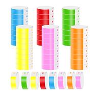 KINBOM 600 Pezzi Braccialetti di Identificazione al Neon, Impermeabili Braccialetti di Carta Braccialetti per Eventi Braccialetti Feste Colorati Braccialetti per Feste di Eventi Festival Concerti e Fi