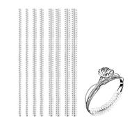 KINBOM 8 Pezzi Regolatore Anello Invisibile, Trasparente regolatore ferma riduttore anello dito Della Misura Dell'Anello Sciolto Misuratore di Gioielli per Donna Fedi Nuziali (4 Misure)