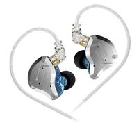 Linsoul KZ ZS10 Pro, monitor auricolare a 5 driver 4BA+1DD, auricolari cablati HiFi, auricolari da gioco, auricolari IEM ibridi, cavo staccabile a 2 pin(senza microfono, Blu)