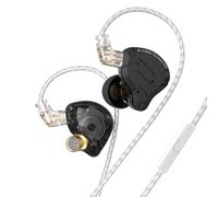 KINBOOFI KZ ZS10 Pro in Ear Monitor, 4BA 1DD KZ Headphone Multi Driver in Ear Auricolare IEM, Monitor HiFi da Palco per Cantante Chitarrista Batterista (Nero Opaco, con Microfono)