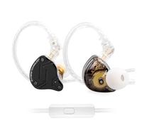KINBOOFI KZ ZS10 PRO X In Ear monitor ARELLO, APPROPRITÀ MULTIPHONE MULTIPHONE KZ 4BA aggiornata auricolare IEM con faccia in lega per il cavo da 2 pin da 0,75 mm per audifilo (Nero, con microfono)