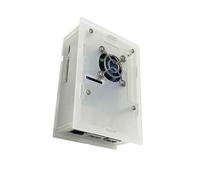 KINCJON Clear Acrylic Enclosure Case for RPi 5 PC Protctor Heatsink and Cover Fan